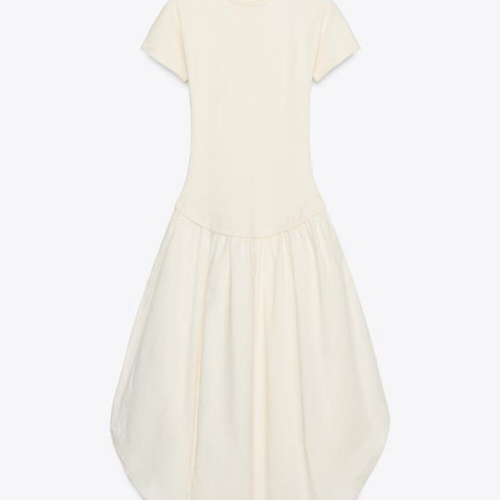 ZARA BALLOON COMBINATION DRESS - Picture 2 of 7